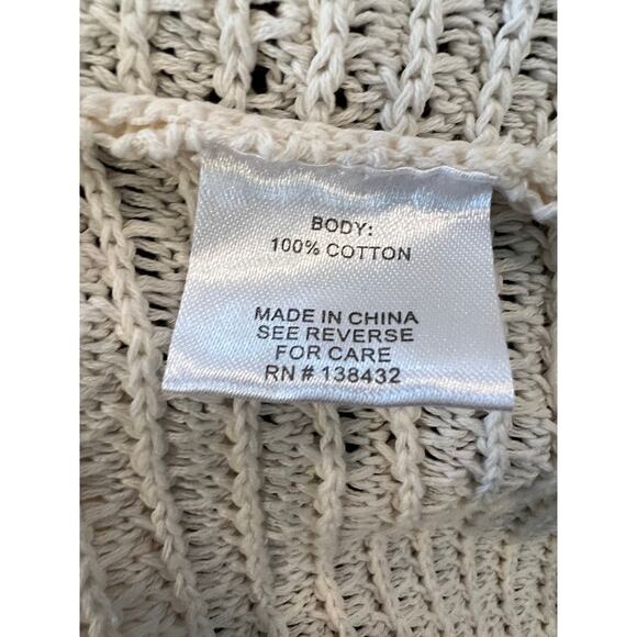 ModCloth Open Front Summer Cardigan Sweater Off White S M - Picture 6 of 6